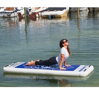Planche de surf gonflable GREEN avec logo personnalisé-Pilates Yoga Fitness Mat, équipement de surf de piscine OEM pour adultes