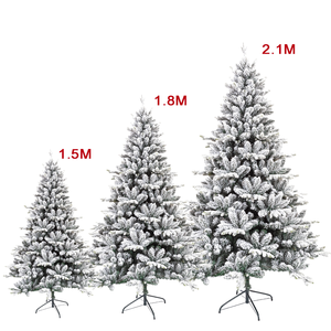 Arbres de Noël décorés auto-assemblés en gros d'usine décoration arbres de Noël floqués de <span class=keywords><strong>neige</strong></span> de qualité supérieure avec Base en métal épais - Product Image 2