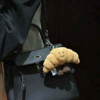 Porte-clés Croissant Sencai, Breloque de Sac, Jouet en Peluche, Pains en Peluche, Porte-clés Croissant