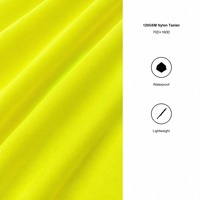 Tissu Oxford 100% Nylon (Revêtement Taslon 290T) 70D*160D 120gsm, Tissu Ripstop Tissé Résistant à l'Eau pour Tentes