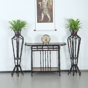 Bamboo Vase Stand Chinese Style Antique Design Durable Plant Display Rack For Living Room Home Balcony Decor - Product Image 2