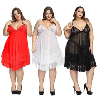 Sexy Transparent Lace Halter Nightdress for Women