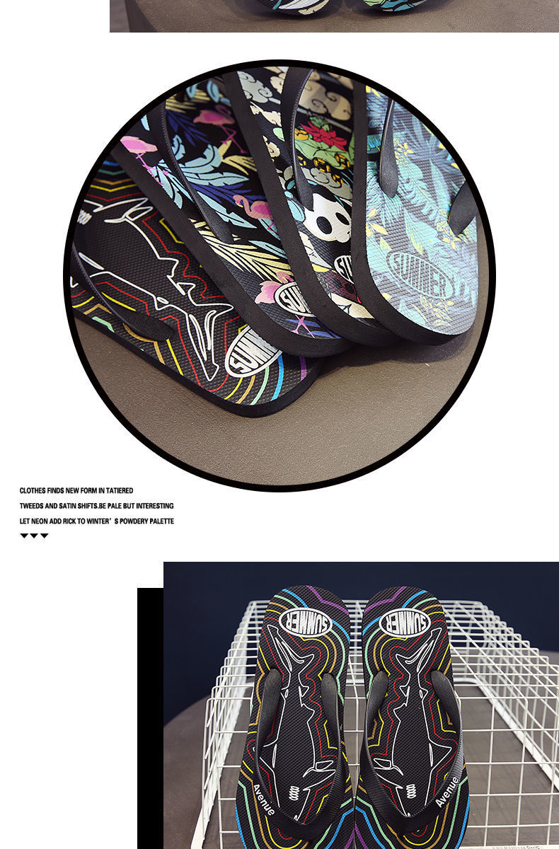 Custom Printed Rubber PVC Filpflops Slip On Mens Flip Flops Lightweight Soft Unisex Slippers