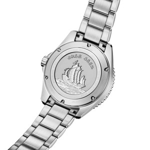 Beijing Zheng He's Treasure Ship Watch Radial Blue Reloj de acero inoxidable Automático Mecánico Hombre de negocios Reloj para hombres Calendario - Product Image 5
