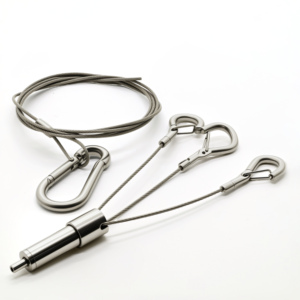 Kit de <span class=keywords><strong>suspension</strong></span> en spirale en acier inoxydable pour plantes suspendues, avec câble de plafond réglable et crochet - Product Image 2
