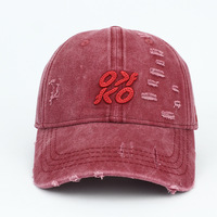 Ajustable 100% Algodón Hecho Polo Sombrero Vintage Lavado Desgastado No construido Papá Sombrero Gorra de béisbol
