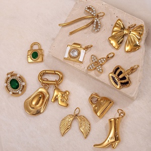 Golden Keepsakes Trove | 18K PVD Gold Plated Stainless Steel Charm Pendants for DIY Jewelry Making | Waterproof, Hypoallergenic - Product Image 4