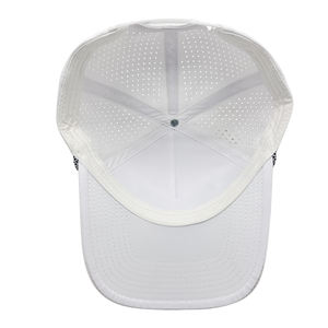 Düşük adedi yaz plaj su geçirmez performans 5 Panel erkekler özel Logo nakış kauçuk yama ile beyzbol şapkası halat Golf şapkaları - Product Image 5