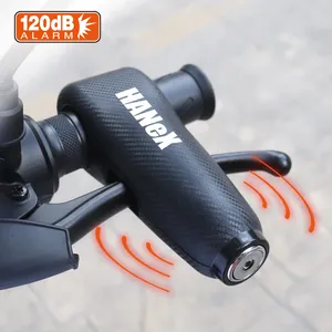 Vente chaude vélo serrure alarme étanche IP67 10mm acier goupille de verrouillage Scooter vélo moto guidon poignée serrure - Product Image 1