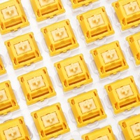 Interruptor de Teclado mecánico para juegos de ordenador, tapa de KS-25, dorado, amarillo, dorado, marrón, GATERON, táctil lineal, oferta