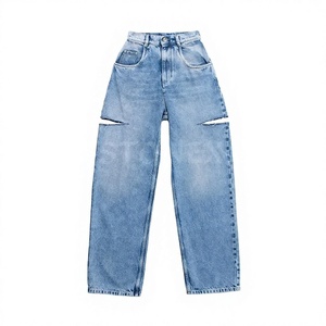 Jeans en denim pour femme, coupe large, respirants, style européen personnalisé, nouvelle arrivée, best-seller, qualité supérieure - Product Image 1