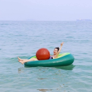 Juegos Inflables para Fiestas de Playa de Verano para Adultos, Flotador de Aguacate de PVC con Pelota para Nadar y Divertirse - Product Image 3