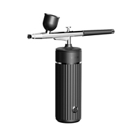 Mini kit de maquillage aérographe portable rechargeable par USB avec fond de teint maquillage aérographe 2 tasses de capacité