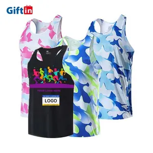 2024 Marathon Training Hardlopen Marathon Vest Polyester Sublimatie Naadloze Singlet