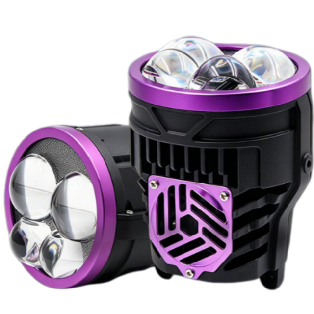 Super Bright 95W 3 Colors Bi-LED Projector Fog Light Lens 3.0 Inch High Low Beam Waterproof Fog Light Projector for Car