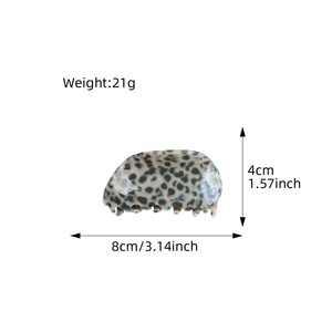 Pinzas para el Cabello de Acetato Ecológicas, Duraderas y de Alta Calidad para Mujer, Accesorios para el Cabello de Uso Diario, Pinza Francesa con Diseño de Tortuga y Mármol - Product Image 5