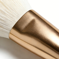 Pinceau à poudre compact beige mini personnalisé avec logo pour maquillage, accessoires de maquillage, outils de beauté, cadeau