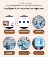Machines à café automatiques intelligentes, distributeurs automatiques de café en libre-service, bras mécanique collaboratif sans personnel, kiosque robotisé pour café