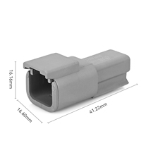 Kit de connecteurs étanches JRready Deutsch DTM 2 broches avec # 20 Contacts Estampillés, 16-22 AWG - Marine, Camion, Moto