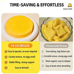 Mezcla a granel para Creme Brulee, mezcla en polvo para pudín de huevo suave, polvo instantáneo para postres sin horneado, para preparar fácilmente pudín <span class=keywords><strong>y</strong></span> crema pastelera caseros. - Product Image 4