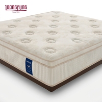Matelas hybride en latex LOONGFUNG en boîte avec couches de mousse à mémoire de forme et ressorts ensachés individuels, design ultra-épais pour chambre à coucher