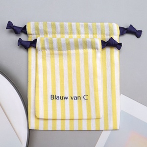 กระเป๋าสกินแคร์ผ้าฝ้ายลายตารางหมากรุกหรูกระเป๋าเครื่องสำอางน้ำหอมชุดของขวัญถุงผ้ามัสลินกันฝุ่น - Product Image 2