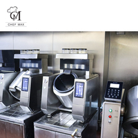 Chefmax rouge étoile conception prix Intelligent automatique Commercial refroidissement feu tout plat cuisson mélangeur