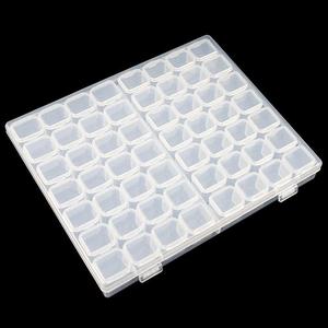 Caja de almacenamiento de acrílico transparente de 28/56 rejillas para decoración de uñas, herramienta de Arte de uñas, estuche de exhibición de Joyas y diamantes, organizador de maquillaje - Product Image 5