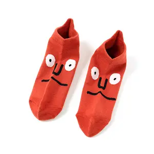 Factory Hot Sales Unisex Kleid Lustiger Farb ausdruck Niedlicher stilvoller Emoticon-Druck Happy Face Fun Crazy Socks