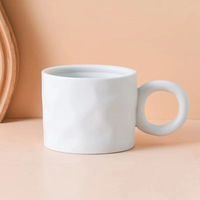 Tasses à café en céramique nordique créatives de 400ml tasse de latte mate personnalisable pour le lait