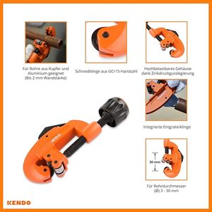 เครื่องตัดท่อ Kendo ที่มีช่วงกว้าง Ø 3-30มม - Product Image 4