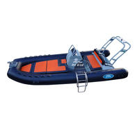 Bote de Pesca de Aluminio HAIDE de 16 Pies, Botes Inflables de PVC 480, Botes de Remo
