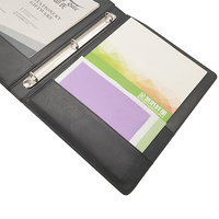 Portafolio de Negocios A4 con Logotipo Personalizado, Bolsa para Documentos de PU con Carpeta de 3 Anillos para Material de Oficina o Uso Escolar