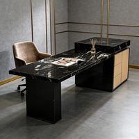Bureau de luxe léger en marbre, design moderne haut de gamme pour bureau