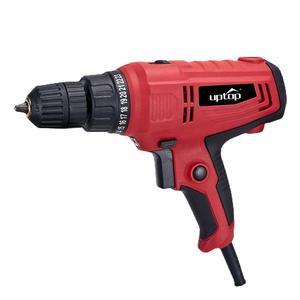 Taladro de impacto rojo de 220 V, taladro eléctrico industrial con portabrocas sin llave, motor con escobillas reversible, herramienta eléctrica de CA - Product Image 2