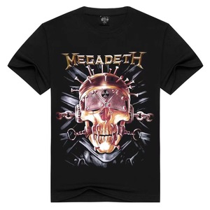 T-shirt a maniche corte Rock Band AC/DC <span class=keywords><strong>Megadeth</strong></span> Guns N' Roses da uomo, girocollo, in cotone, vestibilità ampia, stile minimalista, con scritta Queen - Product Image 4