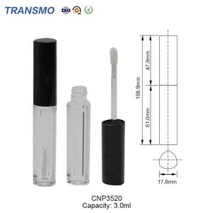 Tube de gloss à lèvres écologique, tube de mini gloss à lèvres personnalisé 3ml, tubes de gloss à lèvres personnalisés uniques - Product Image 2