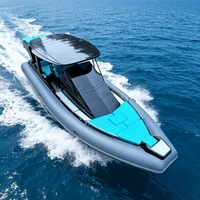 Bateau semi-rigide en fibre de verre SP 960 Hard T-top Deep V Cabin 9,6 m, bateau de luxe de 32 pieds pour la navigation en mer