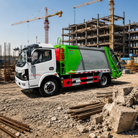 Camion compacteur de déchets HLW 9CBM, chargement arrière, diesel Euro 3, boîte en acier Q345, commande à distance, compression des déchets urbains