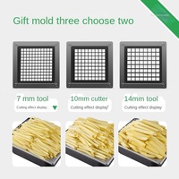 Máquina Comercial Automática para Cortar y Empujar Patatas, Rábanos y Batatas en Tiras, Ecológica, para Frutas y Verduras, 220V 400W