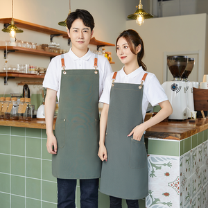 Có thể điều chỉnh & bền không tay logo tạp dề với Túi tùy chỉnh thêu & in kỹ thuật số cho doanh nghiệp & nhà hàng - Product Image 4