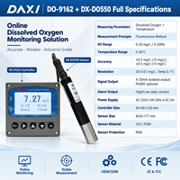 Contrôleur de l'oxygène dissous en ligne 4-20mA RS485, mesureur optique de DO avec sonde de fluorescence pour le traitement des eaux industrielles