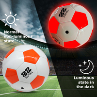 Nouveau ballon de football lumineux tendance 2025, personnalisé, lumineux, qui brille dans le noir, LED, taille 5, 4 pour cadeaux