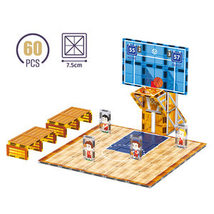 ELI TOYS Blocs de construction magnétiques en plastique 7,5 cm, lot de 50 pièces pour enfants - <span class=keywords><strong>Jouet</strong></span> d'assemblage DIY pour scènes d'intérieur/extérieur, salle de classe et <span class=keywords><strong>cuisine</strong></span> - Product Image 5