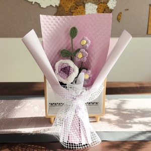 Nuovo Bouquet Finito in Crochet, Ornamenti Fatti a Mano, Fiori Lavorati a Maglia, Bouquet di Fiori all'Uncinetto, <span class=keywords><strong>Girasole</strong></span> all'Uncinetto - Product Image 4