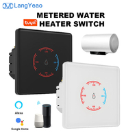 Interruptor de Calentador de Agua con Temporizador de Doble Corte WiFi LangYeao Tuya, 16A 3500W, Cristal con Sensación Táctil 2.5D, Monitoreo de Energía, Protección Contra Sobrecorriente