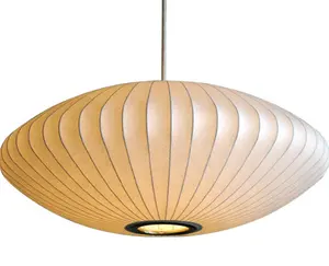 Lanterne chinoise suspendue en tissu de osier, style pastoral moderne, luminaires suspendus ovales, pour salle à manger