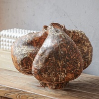 Nouveau design vintage, formes uniques et créatives, grand vase en céramique, pot en argile brun, décorations de table, décorations de jardin pour la maison