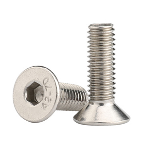 55 Tornillos M4x20 Mm Cabeza Plana - Con Llave Allen, Acero Zinc Negro, Para Proyectos Y Reparaciones