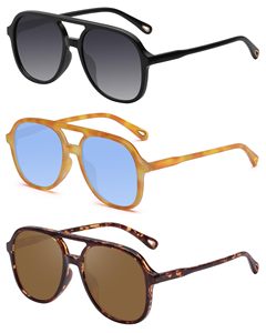 Gafas de Sol Cuadradas Retro para Hombre y Mujer, Estilo Vintage de los 70, con Doble Puente - Product Image 4